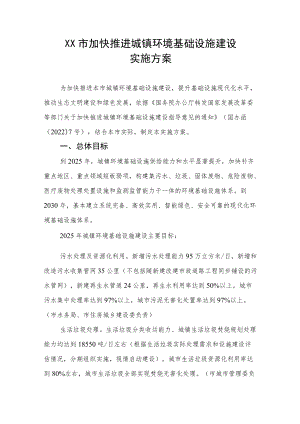 《XX市加快推进城镇环境基础设施建设实施方案》.docx