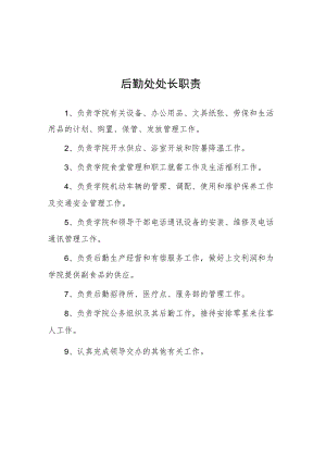 大学后勤处处长职责.docx