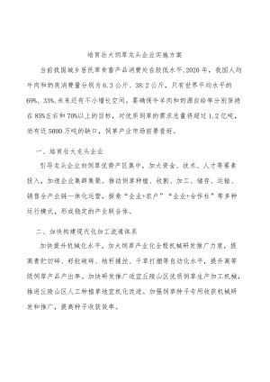 培育壮大饲草龙头企业实施方案.docx