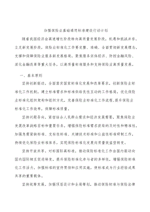 加强保险业基础通用标准建设行动计划.docx