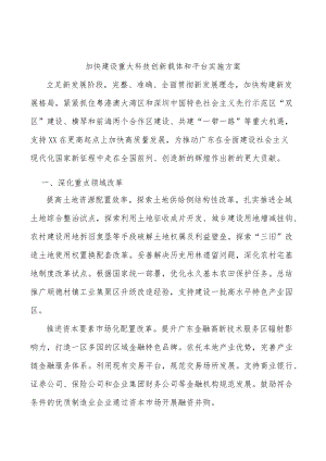 加快建设重大科技创新载体和平台实施方案.docx