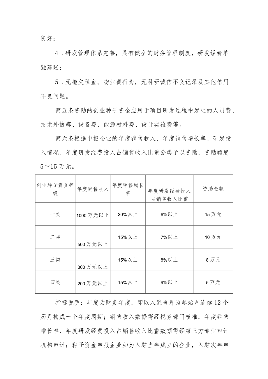 XX县公益性科技企业孵化器创业种子资金管理暂行办法.docx_第2页