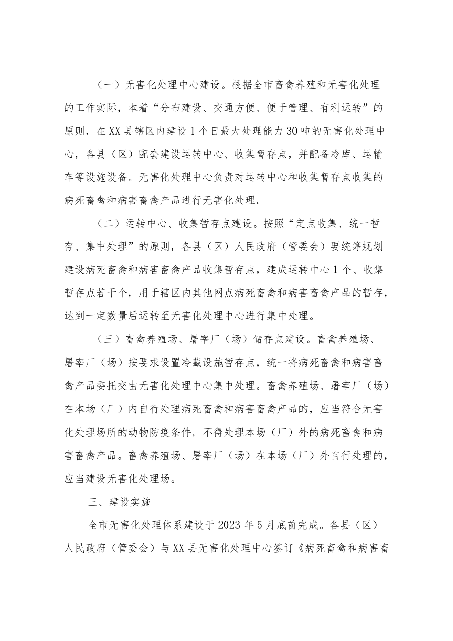 XX市病死畜禽和病害畜禽产品无害化处理体系建设实施方案.docx_第2页