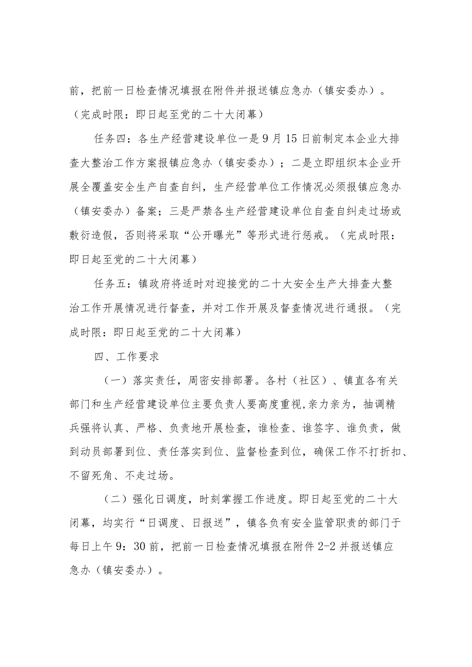 XX镇迎接党的二十大安全生产大排查大整治工作方案.docx_第3页