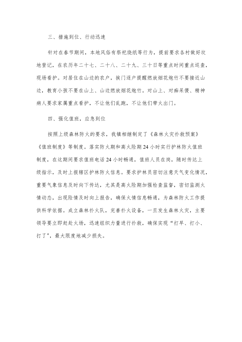 xxx镇关于上报春节期间森林防灭火工作总结的报告.docx_第2页