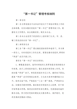 “第一书记”管理考核细则.docx