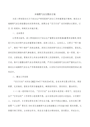 乡镇燃气安全整治方案.docx