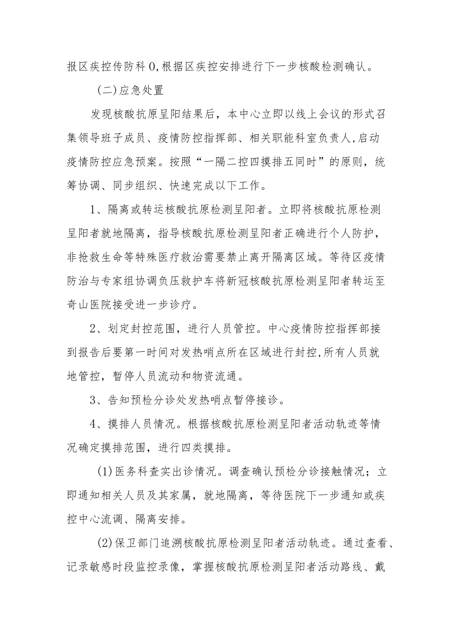 卫生院核酸抗原检测呈阳病例应急预案.docx_第2页