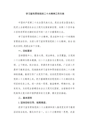 学习贯彻党的二十大精神工作方案.docx