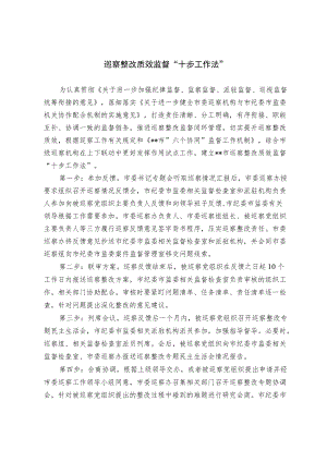 巡察整改质效监督“十步工作法”.docx