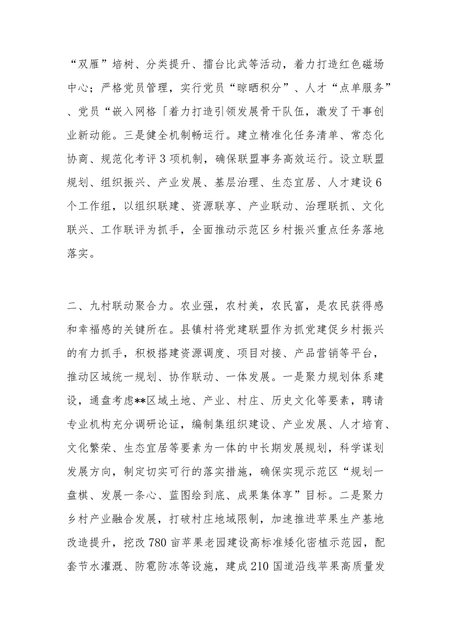 抓党建促乡村振兴示范区建设经验材料(1).docx_第2页