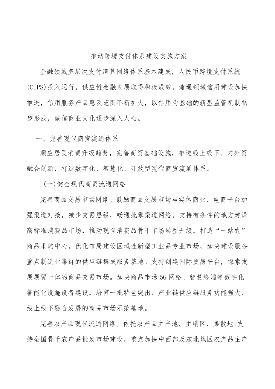 推动跨境支付体系建设实施方案.docx_第1页