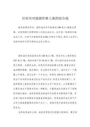 打好应对能源价格上涨的综合战.docx