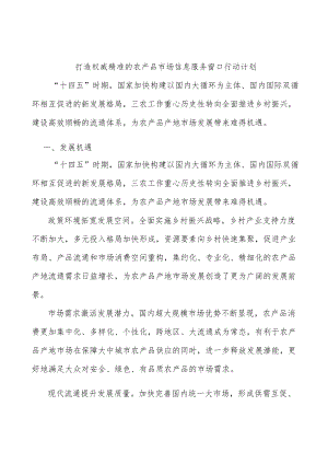 打造权威精准的农产品市场信息服务窗口行动计划.docx