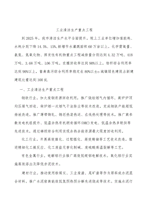 工业清洁生产重点工程.docx