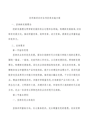 协同推进农村各项改革实施方案.docx