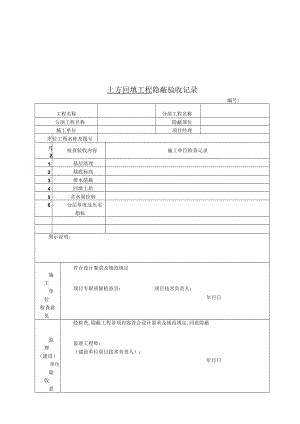 土方回填工程--隐蔽验收记录 .docx