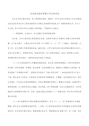 在非经济组织党建工作会的讲话.docx