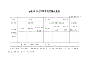 农村干部近亲属享受低保备案表.docx