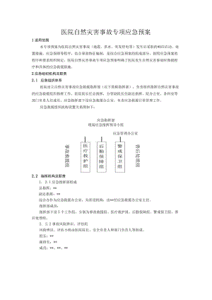 医院自然灾害事故专项应急预案.docx