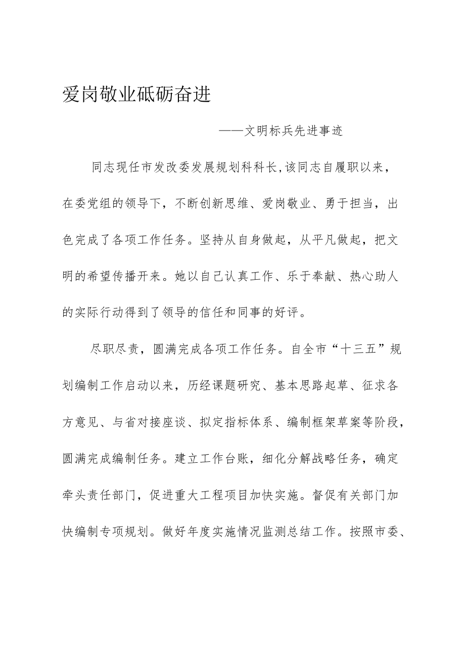 发改委发展规划科长文明标兵先进事迹兢兢业业追求卓越.docx_第3页