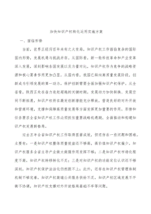 加快知识产权转化运用实施方案.docx