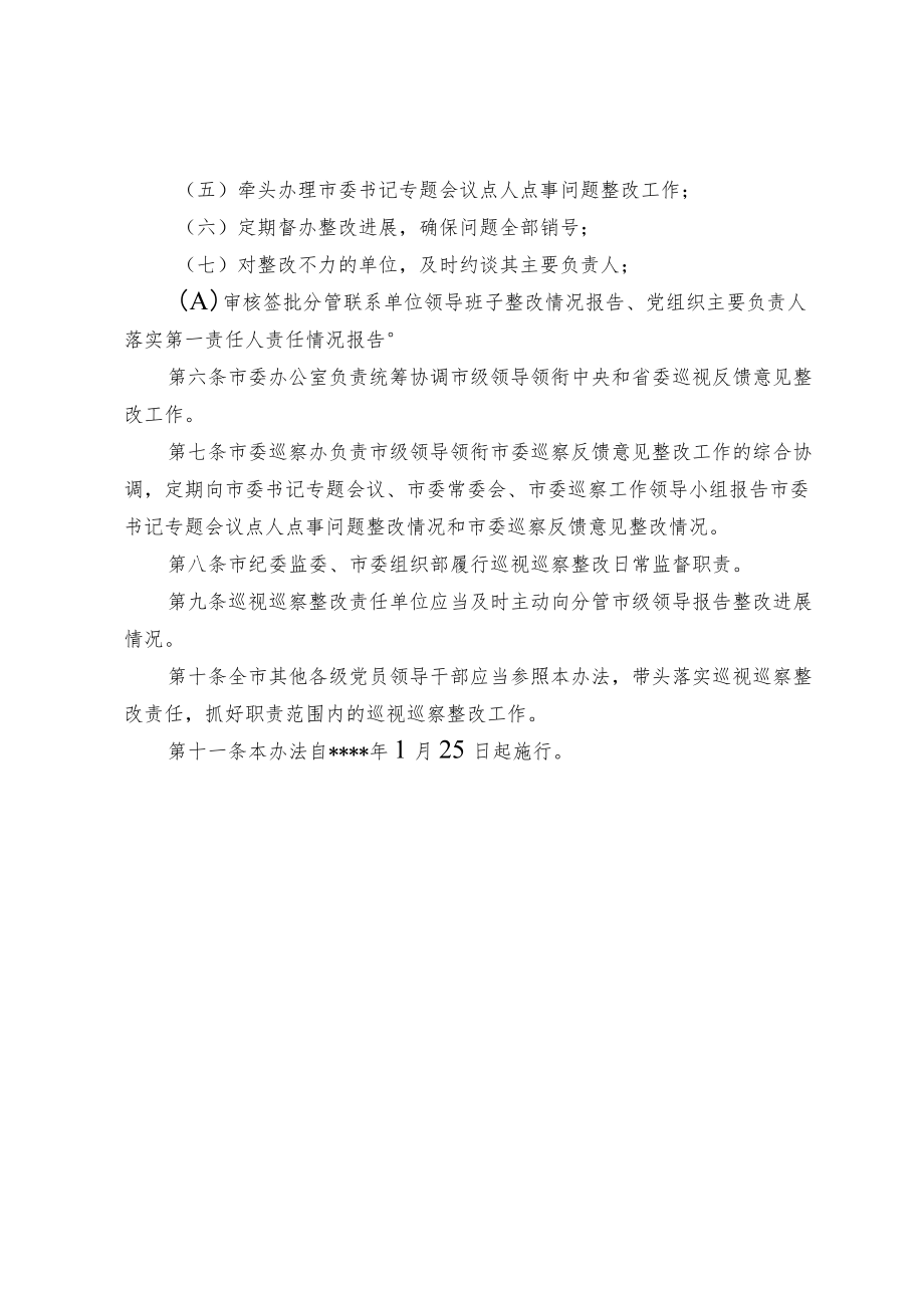 市级领导领衔巡视巡察整改工作实施办法（试行）.docx_第2页