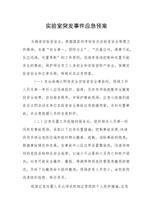 实验室突发事件应急预案.docx