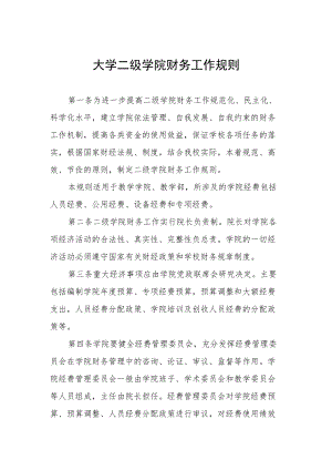 大学二级学院财务工作规则.docx