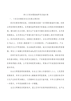 持之以恒加强基础研究实施方案.docx