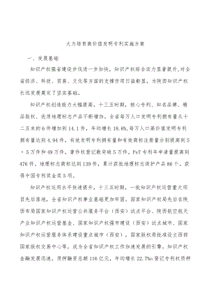 大力培育高价值发明专利实施方案.docx