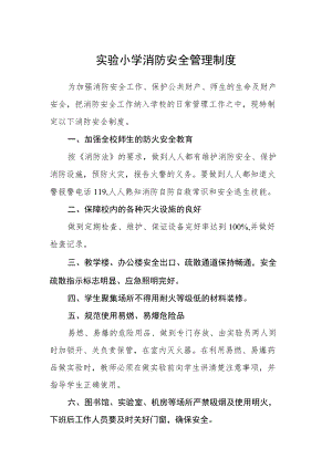 实验小学消防安全管理制度.docx