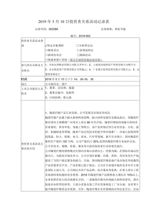 投资者关系活动记录表格式.docx