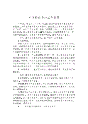 小学校教导处工作总结.docx