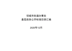 项城市街道办事处基层政务公开标准目录汇编.docx