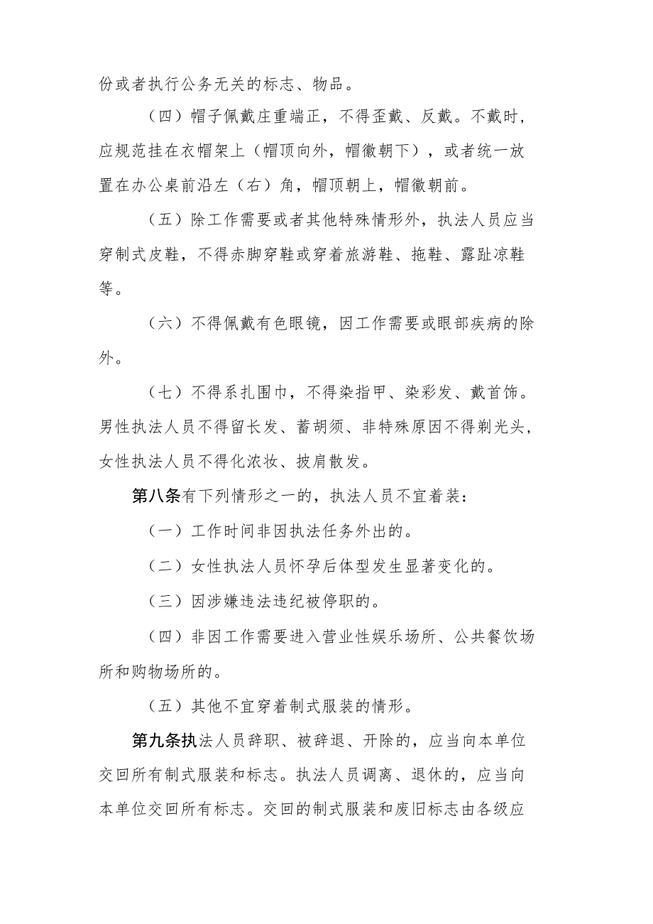 江西省应急管理行政执法人员制式服装着装管理办法（试行）.docx_第3页