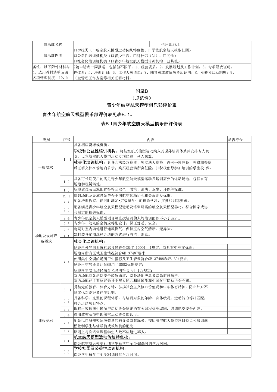 青少年航空航天模型俱乐部申请表、评价表.docx_第2页