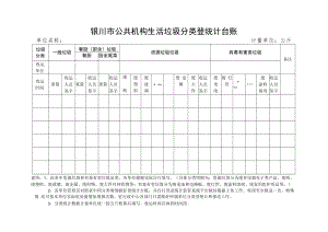 银川市公共机构生活垃圾分类登统计台账.docx