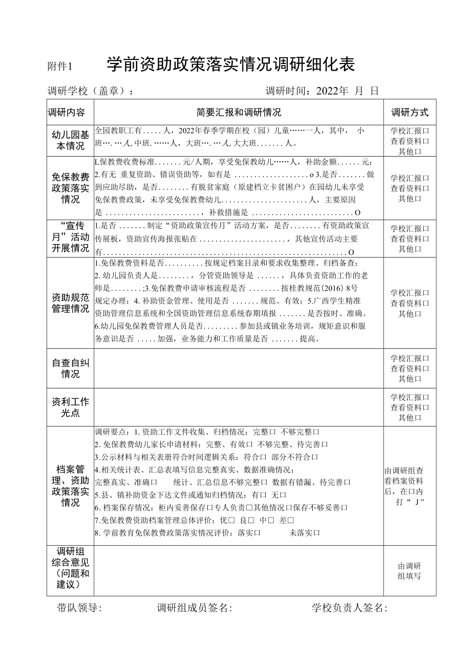 灵山县学生资助工作检查汇报表.docx_第1页