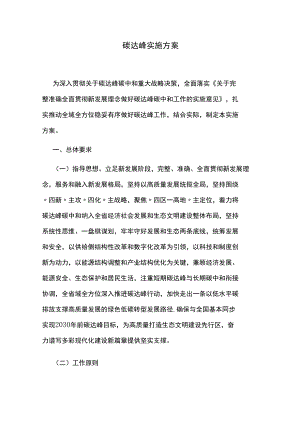 碳达峰实施方案.docx