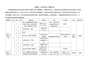 金融学-《专业导论》课程介绍.docx