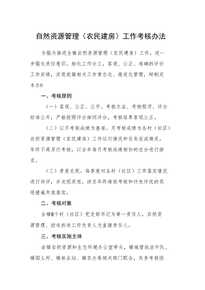 自然资源管理(农民建房）工作考核办法.docx