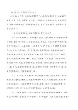 街道2022年工作总结及2023年计划.docx