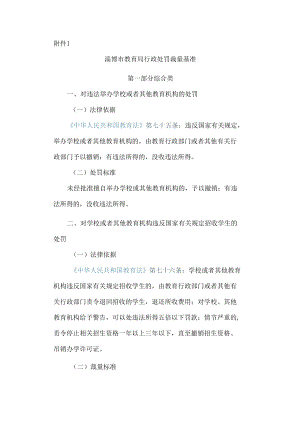 淄博市教育局行政处罚裁量基准.docx