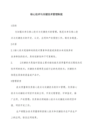 核心技术与关键技术管理办法.docx