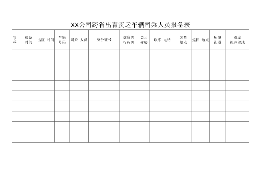 跨省运输货运车辆司乘人员报备表.docx_第2页