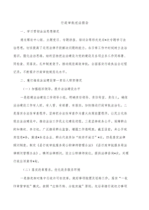 行政审批述法报告.docx