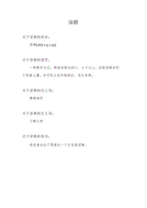 深耕同义词.docx