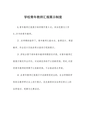 学校青年教师汇报展示制度.docx