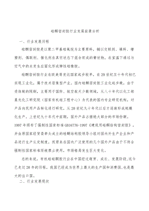 硅酮密封胶行业发展前景分析.docx